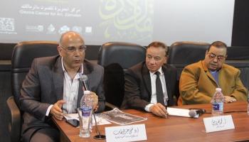 جانب من المؤتمر الصحفي لإعلان تفاصيل الدور الـ5 لملتقى الخط العربي