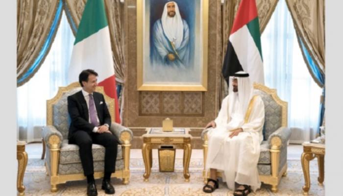 لقاء بين الشيخ محمد بن زايد آل نهيان وجوزيبي كونتي