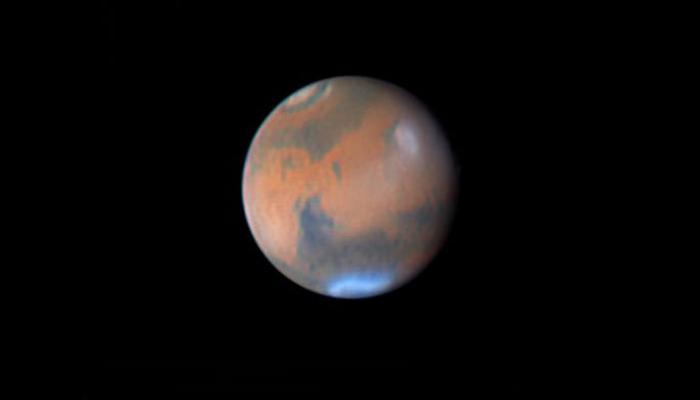المريخ كما ظهر بالتلسكوبات في تقابل مارس 2014