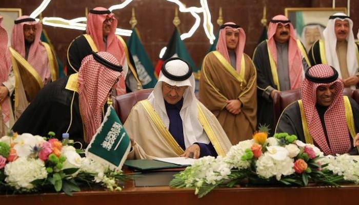 جانب من التوقيع بين السعودية والكويت-أرشيفية