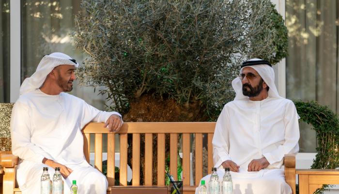 الشيخ محمد بن راشد آل مكتوم والشيخ محمد بن زايد آل نهيان