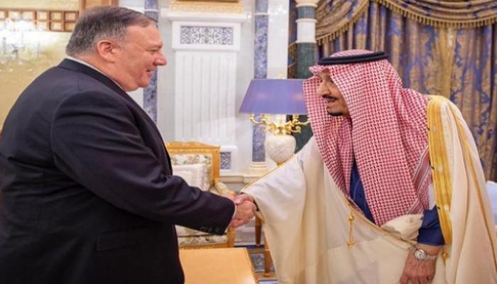 خادم الحرمين يستقبل وزير الخارجية الأمريكي في زيارة سابقة للرياض