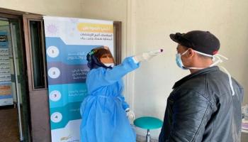 جانب من الإجراءات الاحترازية في ليبيا 