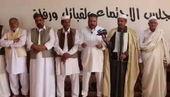 أعيان المجلس الاجتماعي لقبيلة ورفلة الليبية -أرشيفية
