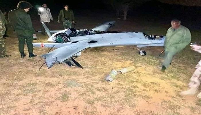 طائرة تركية مسيرة أسقطها الجيش الليبي- أرشيفية