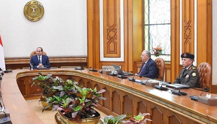 الرئيس المصري خلال الاجتماع