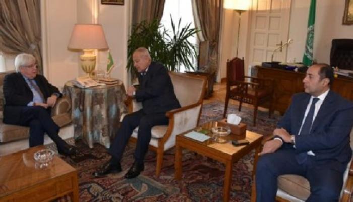 أبوالغيط والمبعوث الأممي إلى اليمن خلال لقاء سابق