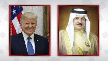 الملك حمد بن عيسى آل خليفة ودونالد ترامب