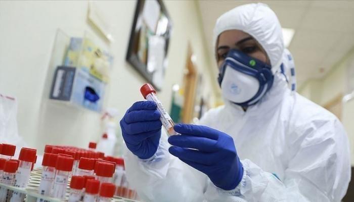 عاملة صحية تحمل في يدها عينة اختبار