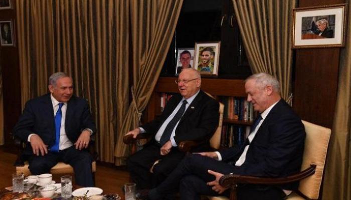 الرئيس الإسرائيلي يتوسط نتنياهو وجانتس