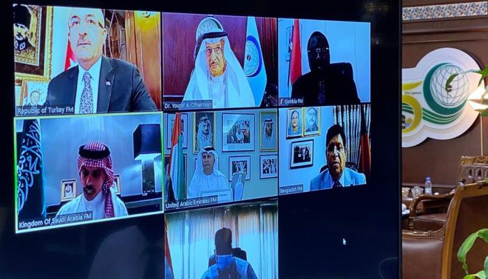جانب من الاجتماع الطارئ لوزراء