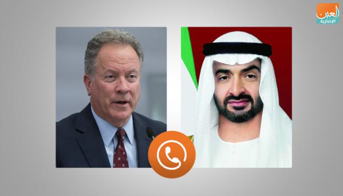 الشيخ محمد بن زايد آل نهيان وديفيد بيزلي