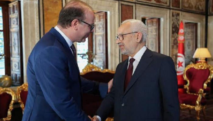 لقاء سابق بين راشد الغنوشي وإلياس الفخفاخ