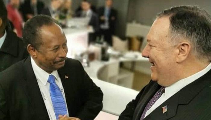 وزير الخارجية الأمريكي خلال لقاء سابق مع رئيس وزراء السودان