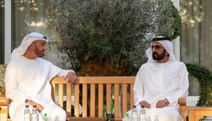 الشيخ محمد بن راشد آل مكتوم والشيخ محمد بن زايد آل نهيان