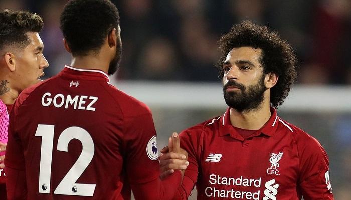 محمد صلاح وجو جوميز لاعبا ليفربول