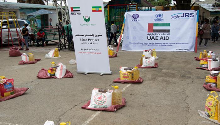 جانب من المساعدات الإماراتية