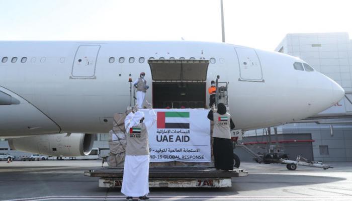طائرة المساعدات الإماراتية لفلسطين