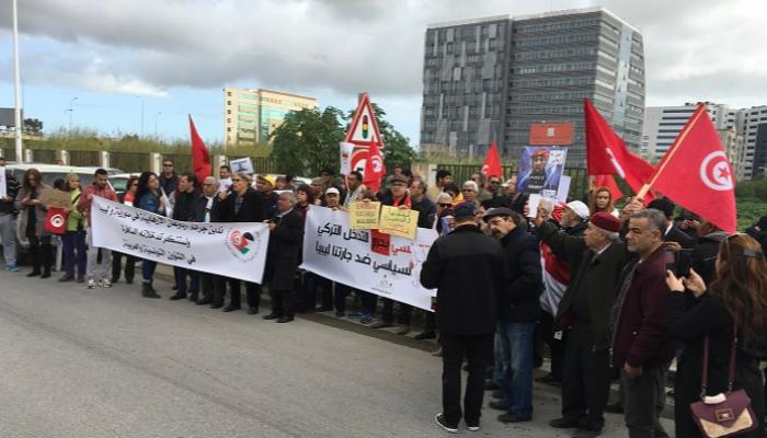 وقفة احتجاجية في تونس ضد تدخلات تركيا - أرشيفية