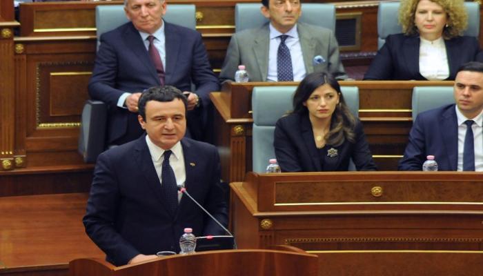 رئيس وزراء كوسوفو الجديد ألبين كورتي أمام البرلمان - أرشيفية