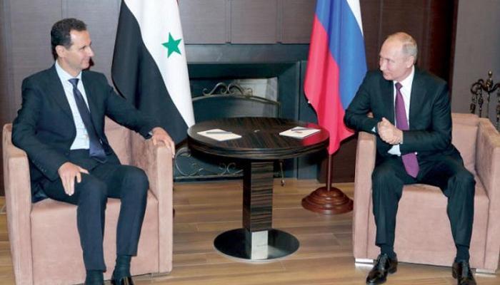 الرئيس السوري بشار الأسد والروسي فلاديمير بوتين
