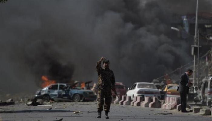 جانب من انفجار سابق في أفغانستان