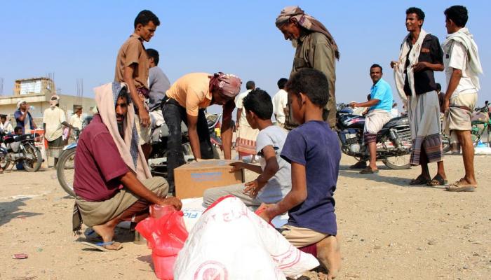 مساعدات غذائية إلى اليمن- الفرنسية