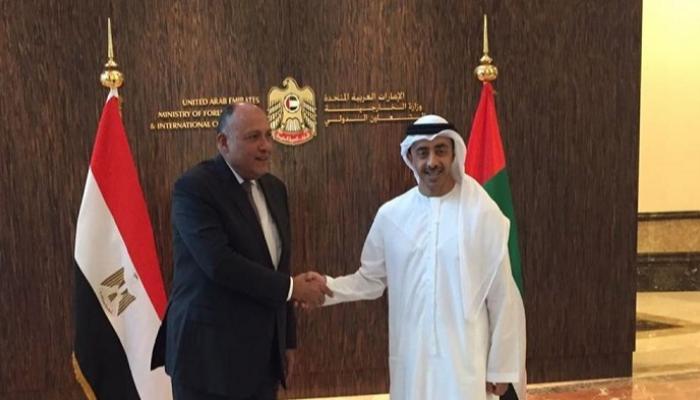 الشيخ عبدالله بن زايد آل نهيان وسامح شكري - أرشيفية