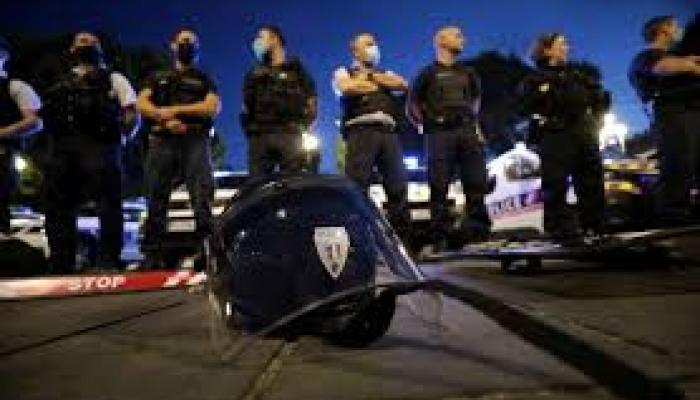 Des policiers manifestent contre les réformes du ministre de l’intérieur- REUTERS