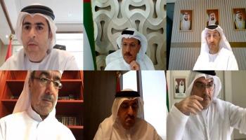 جانب من اجتماع اللجنة المؤقتة للتعامل مع آثار كورونا