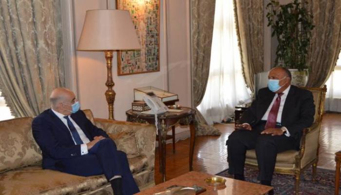 وزير الخارجية المصري ونظيره اليوناني بمقر وزارة الخارجية المصرية بالقاهرة