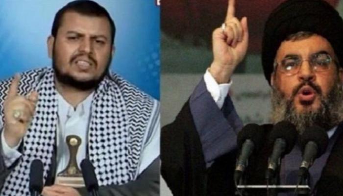 زعيما التخريب بالمنطقة حسن نصر الله وعبدالملك الحوثي