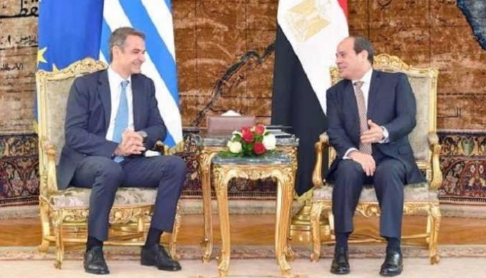 الرئيس المصري ورئيس وزراء اليونان في لقاء سابق - أرشيفية