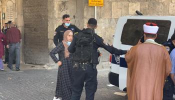 إحدى الفلسطينيات المعتقلات اليوم