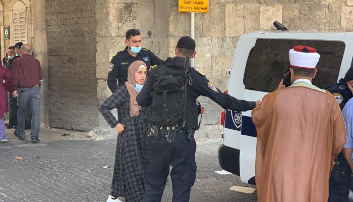 إحدى الفلسطينيات المعتقلات اليوم