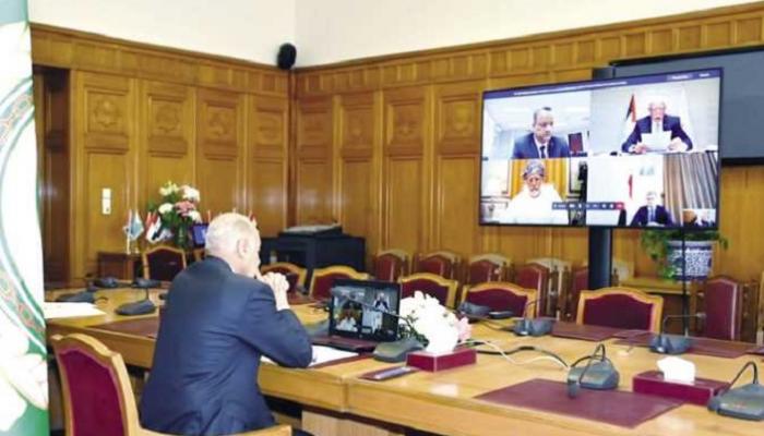 اجتماع سابق لوزراء الخارجية العرب عبر الفيديو كونفرانس