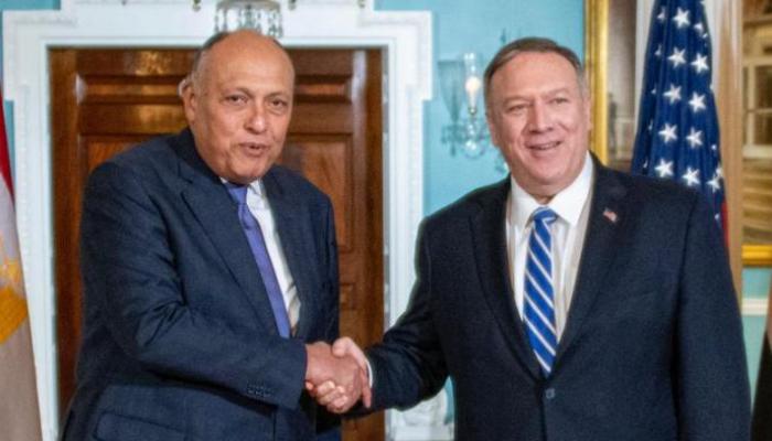 لقاء سابق بين سامح شكري ومايك بومبيو