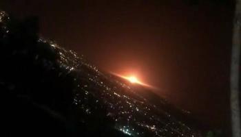 جانب من الانفجار  شرقي طهران 