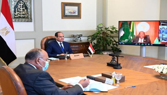 جانب من المفاوضات بشأن سد النهضة