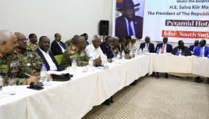 جانب من المفاوضات بين حكومة السودان والحركة الشعبية بجوبا
