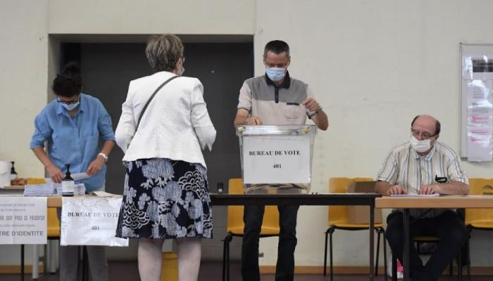 Un bureau de vote de Strasbourg-AFP.