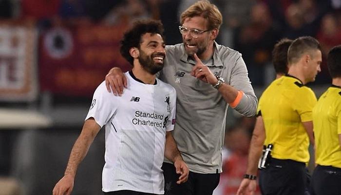يورجن كلوب مدرب ليفربول ولاعبه محمد صلاح