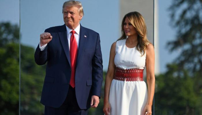 Donald et Melania Trump devant le feu d'artifice du 4 Juillet-AP.