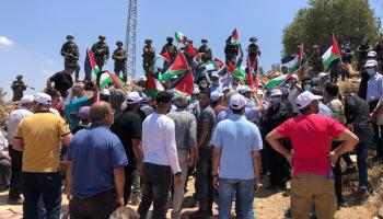 احتجاجات فلسطينية في الضفة الغربية