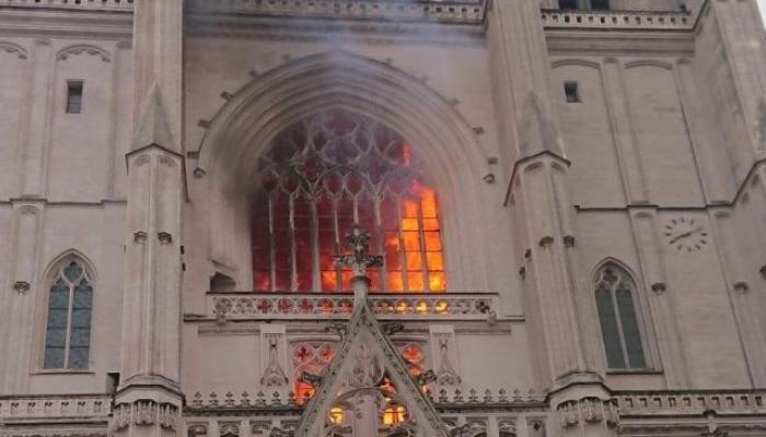 incendie endommagé la cathédrale de Nantes -AFP