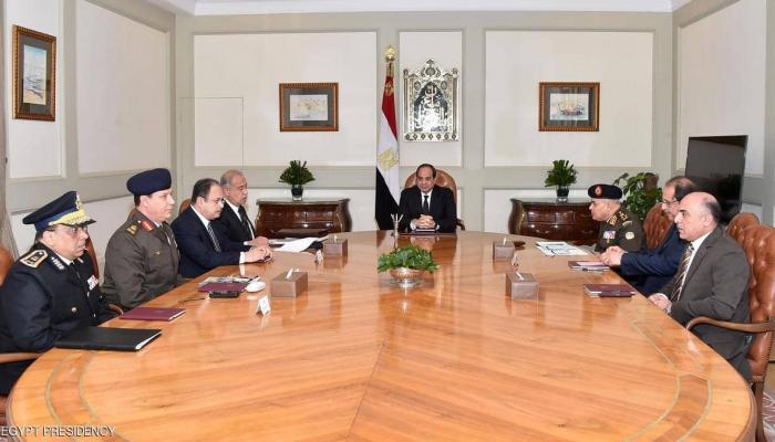 السيسي في اجتماع سابق لمجلس الدفاع الوطني- أرشيفية