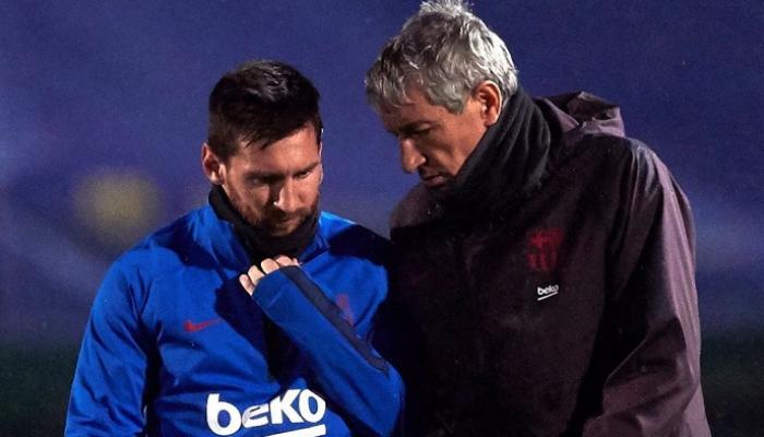 كيكي سيتين مدرب برشلونة ونجمه ليونيل ميسي