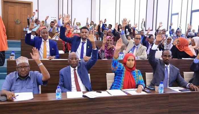 التصويت داخل البرلمان الصومالي