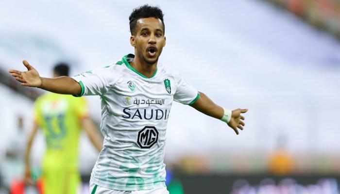 عبدالرحمن غريب يحتفل بأسرع أهداف الأهلي السعودي في الدوري