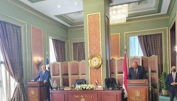 وزيرا خارجية مصر واليونان خلال المؤتمر الصحفي
